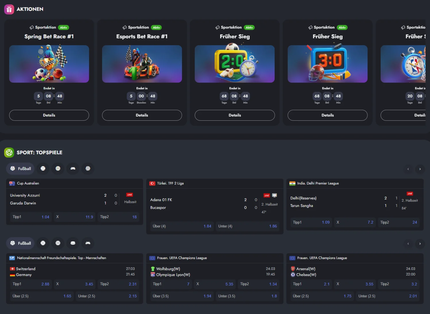 Martin Casino Sportwetten und E-Sport