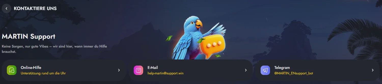 Martin Casino Kundensupport
